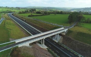 Aerial Photograph of Macroom Bypass section of N22 Baile Bhuirne to Macroom new Dual Carriageway